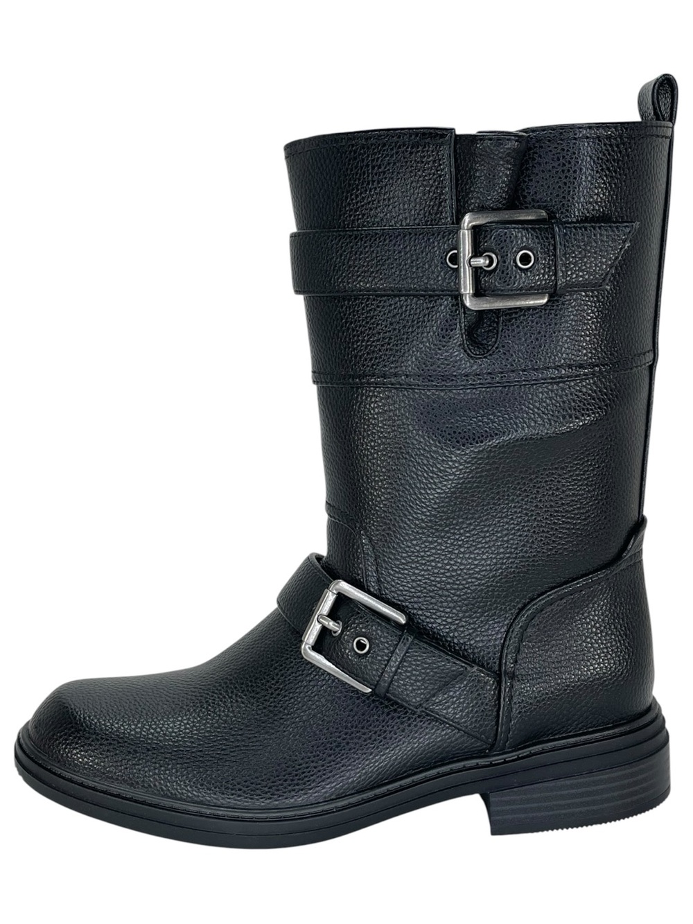 Naturalizer Latoya Black Pebbled Faux Leather Mid Calf Womens Boots Size 9W - Picture 4 of 12